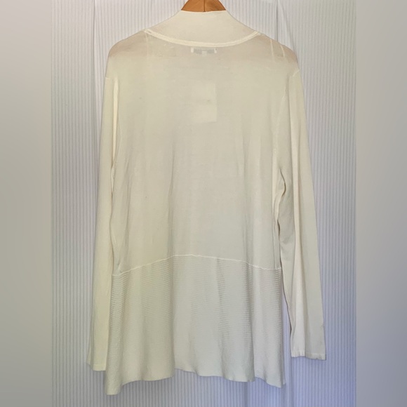 SUNG by Alfred Sung - Off White Open Front Cardigan - XXL (see measurements) - Picture 2 of 11
